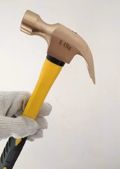 Martelo de cobre de latão com garra de segurança sem faíscas de 0,5kg para China